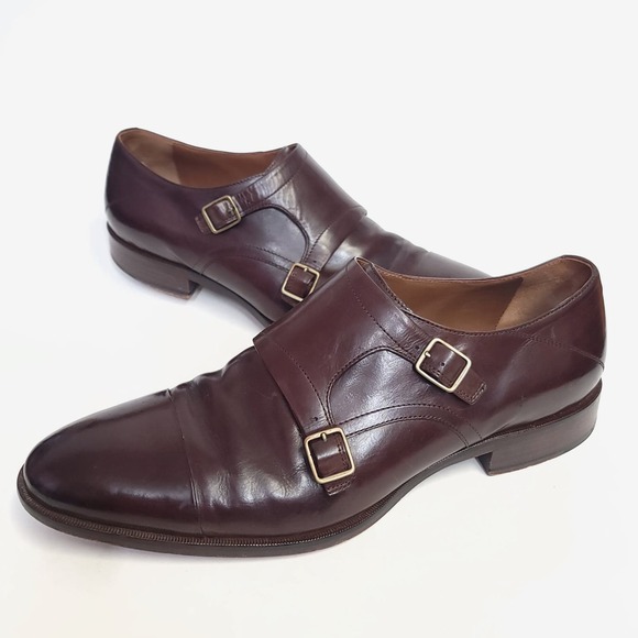Johnston & Murphy Other - Johnston and Murphy Shoes Size 11 Double Monk Cap Toe Brown Leather